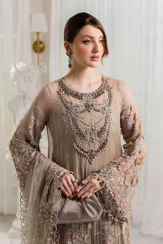 D07- Embroidered Chiffon Unstitched - Maria.B