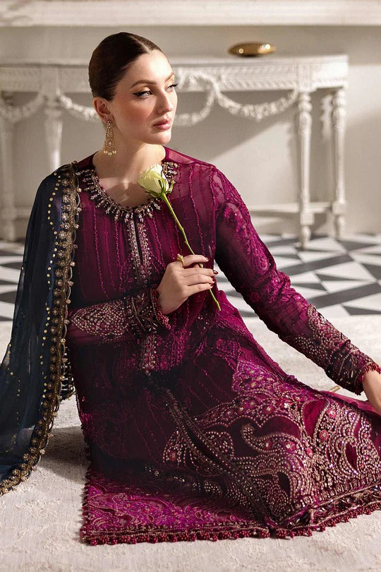 D02- Embroidered Chiffon Unstitched - Maria.B