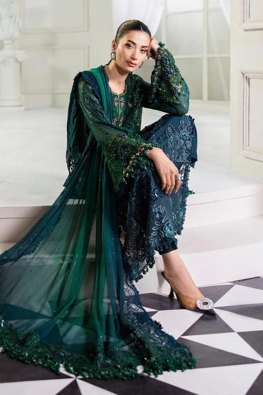 D06- Embroidered Chiffon Unstitched - Maria.B