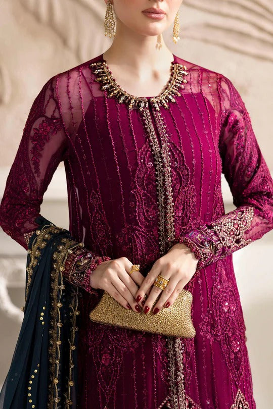 D02- Embroidered Chiffon Unstitched - Maria.B
