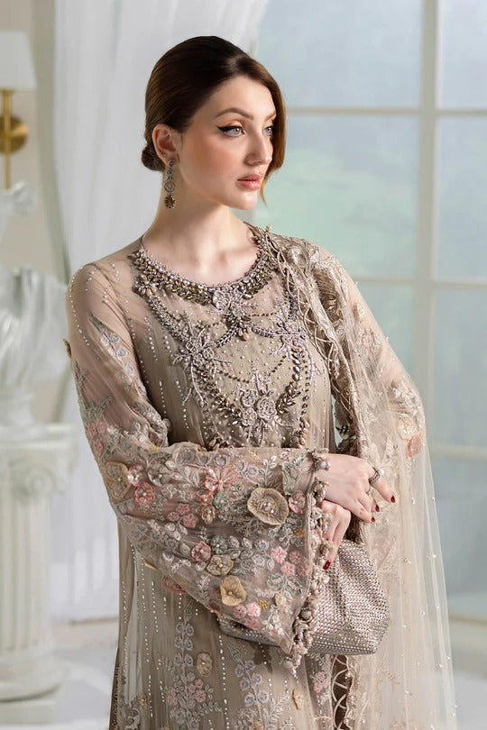 D07- Embroidered Chiffon Unstitched - Maria.B