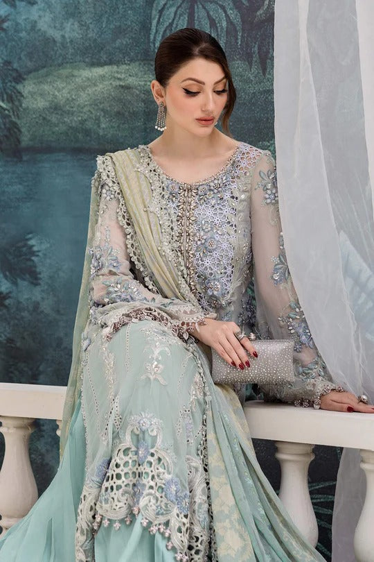 D08- Embroidered Chiffon Unstitched - Maria.B