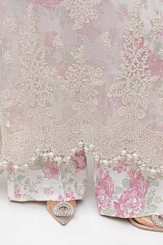 D01- Embroidered Chiffon Unstitched - Maria.B