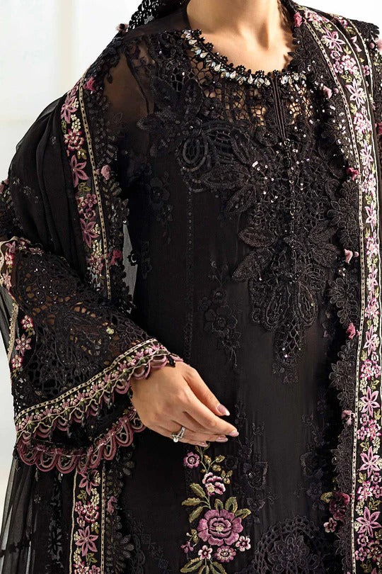 D04- Embroidered Chiffon Unstitched - Maria.B