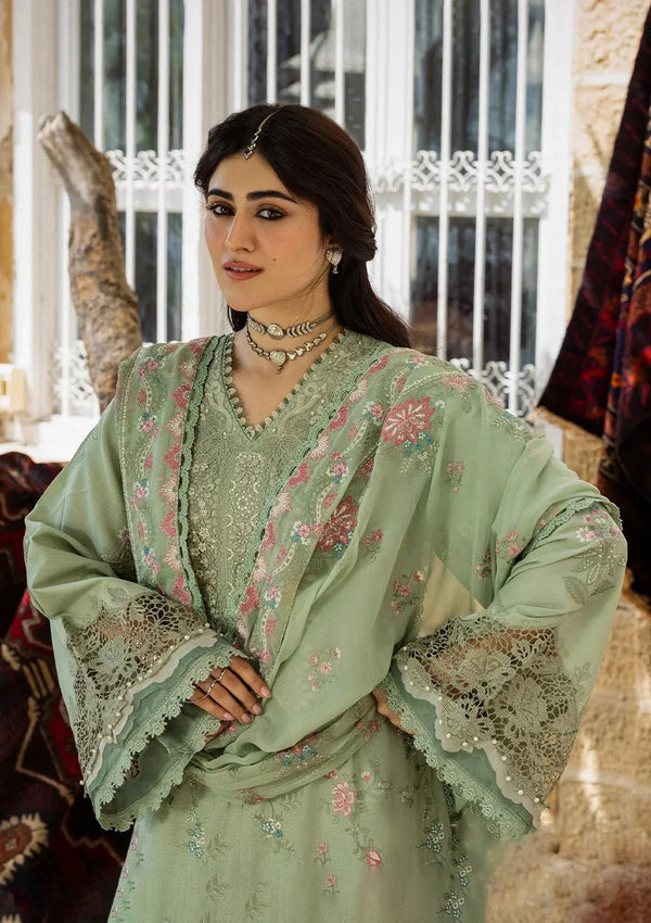 01 - Primrose - Karandi With Embroidered Chiffon - Kahf