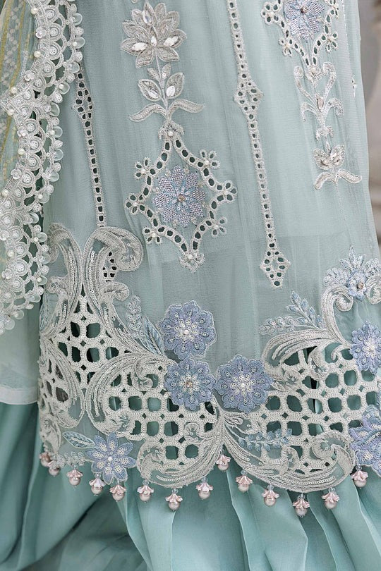 D08- Embroidered Chiffon Unstitched - Maria.B