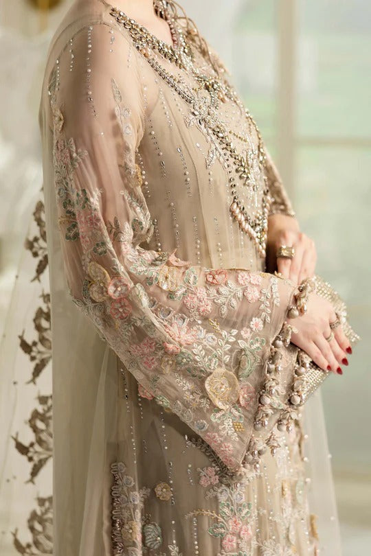 D07- Embroidered Chiffon Unstitched - Maria.B