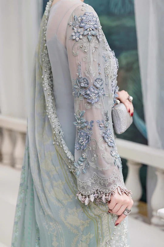 D08- Embroidered Chiffon Unstitched - Maria.B