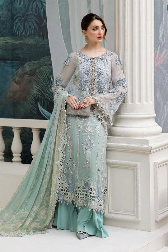 D08- Embroidered Chiffon Unstitched - Maria.B