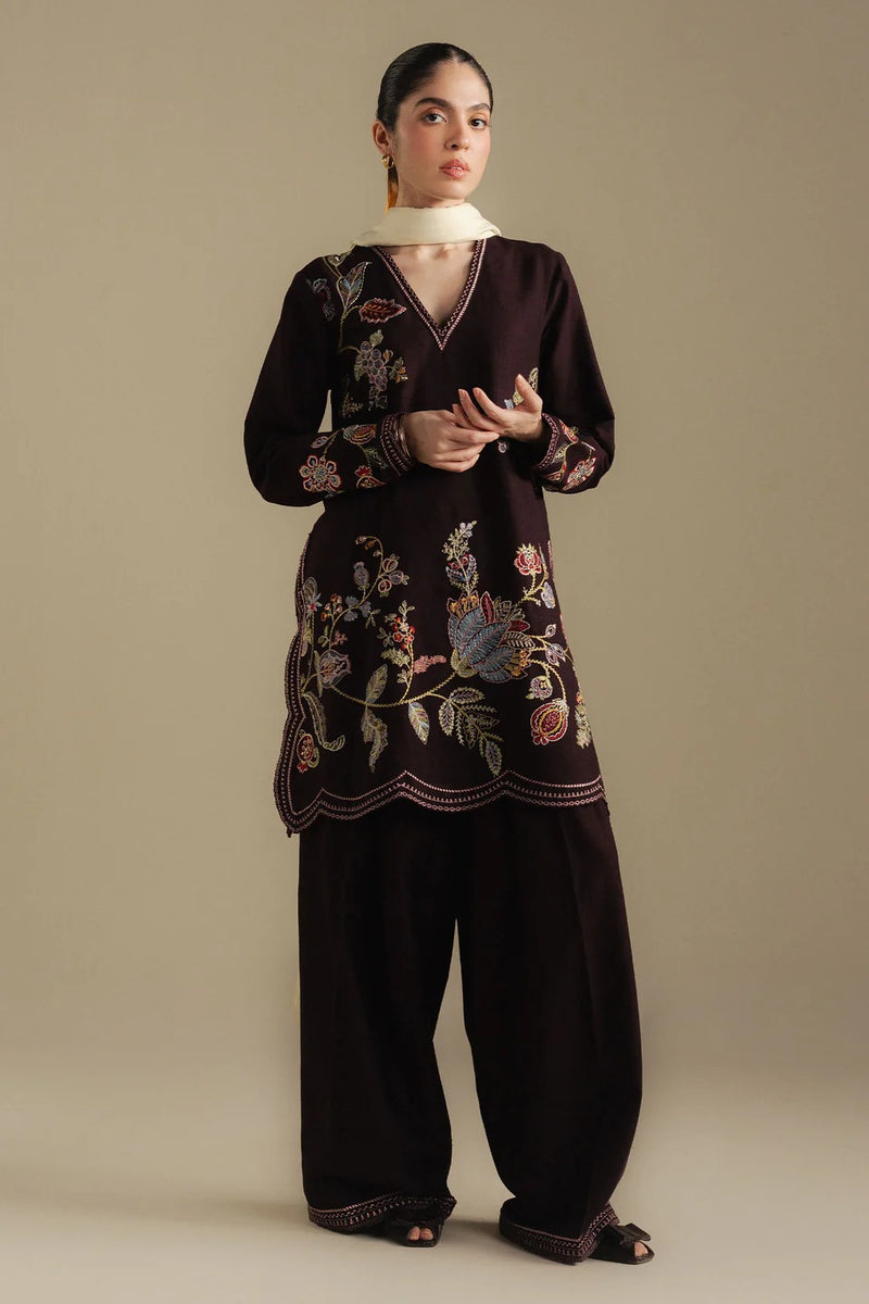 3A-Berry - Coco Winter Unstitched - Zara Shahjahan