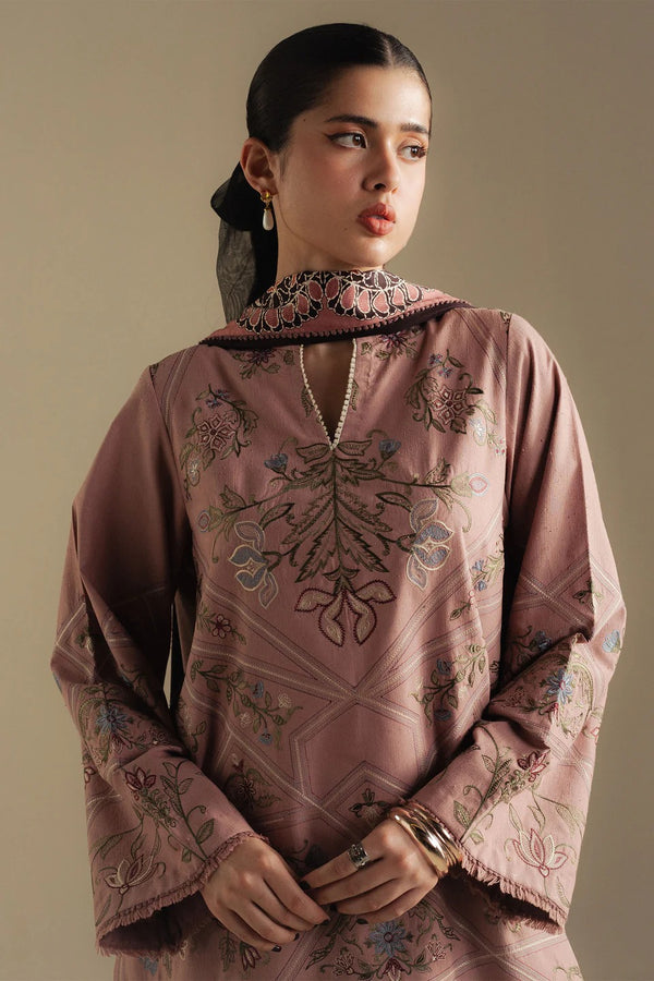 4A-Coral - Coco Winter Unstitched - Zara Shahjahan