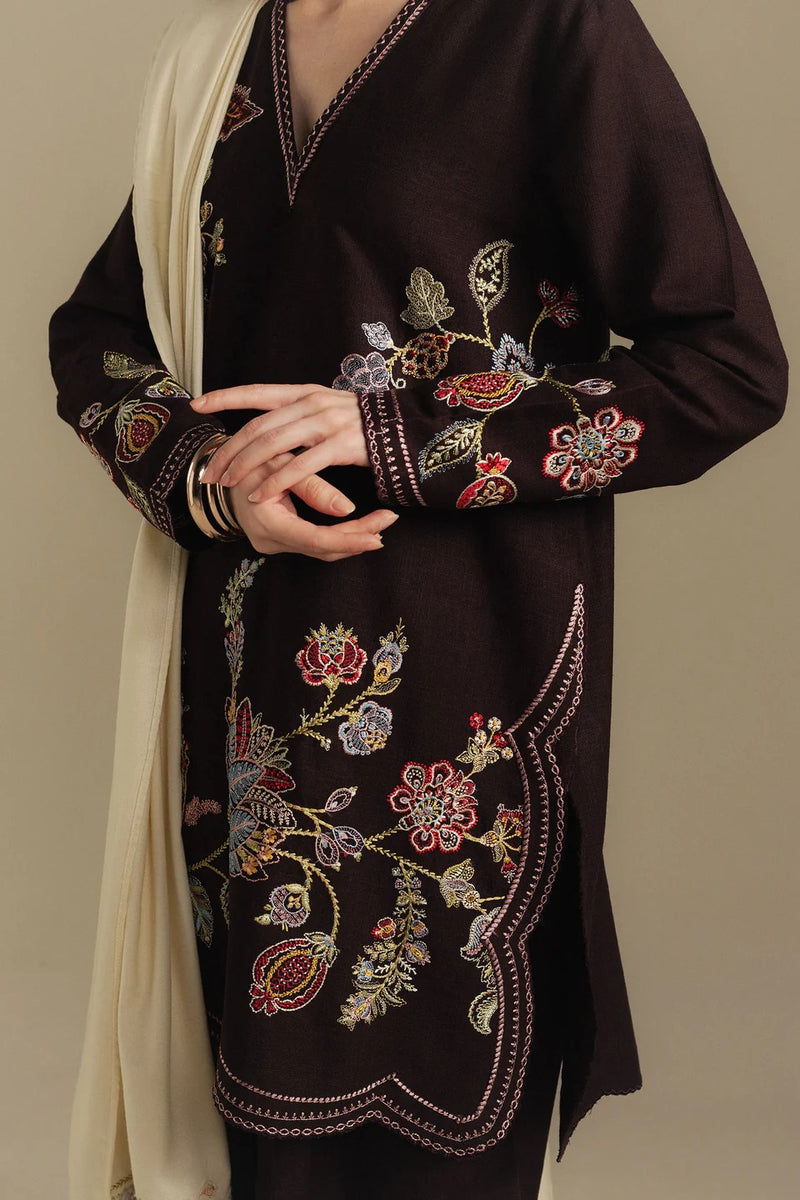 3A-Berry - Coco Winter Unstitched - Zara Shahjahan