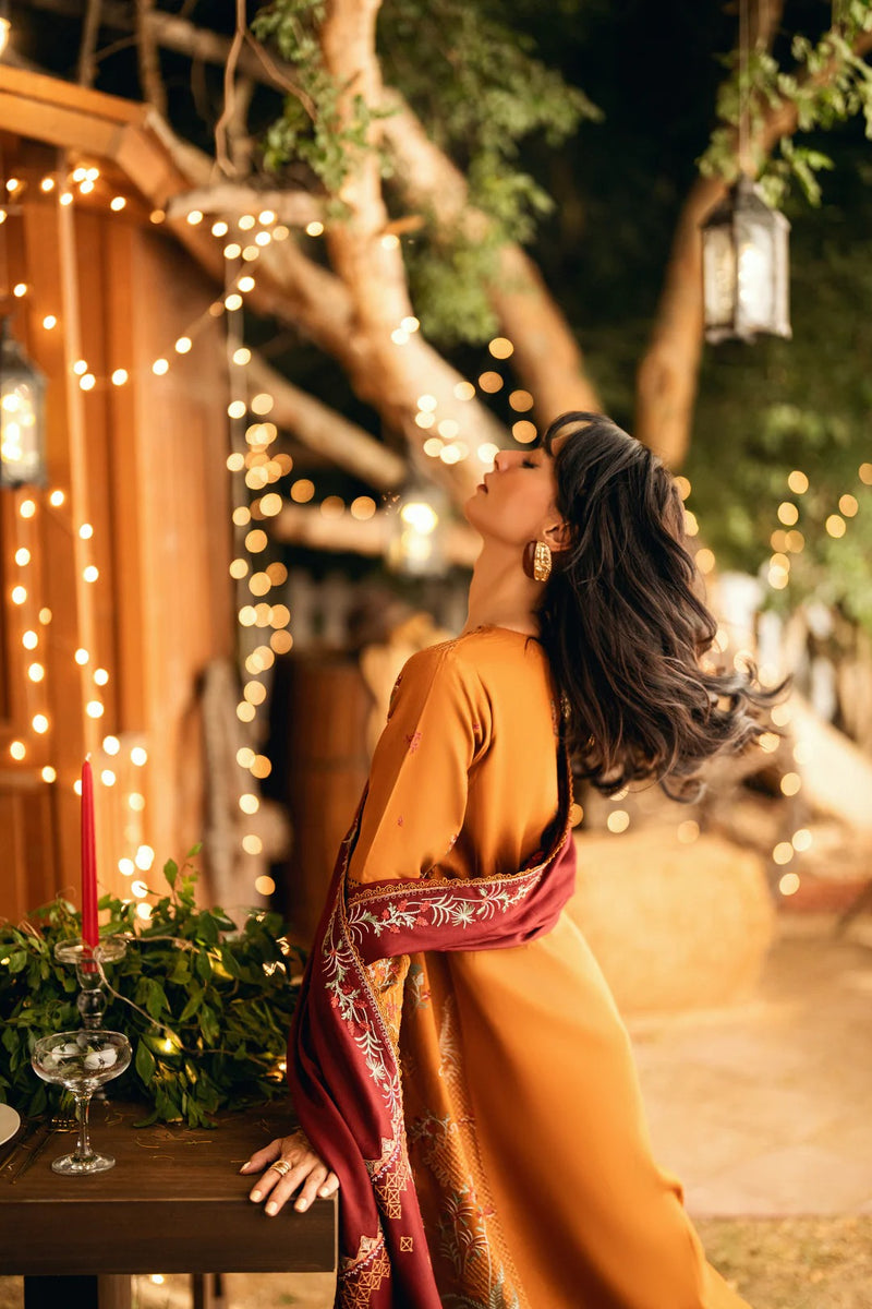 FNS - 1B - Serenity Embroidered & Pure Woolen Shawl - Florent