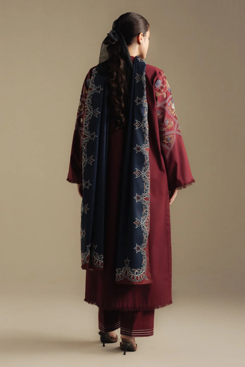 4B-Coral - Coco Winter Unstitched - Zara Shahjahan