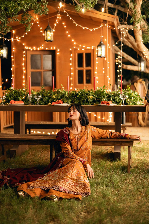 FNS - 1B - Serenity Embroidered & Pure Woolen Shawl - Florent