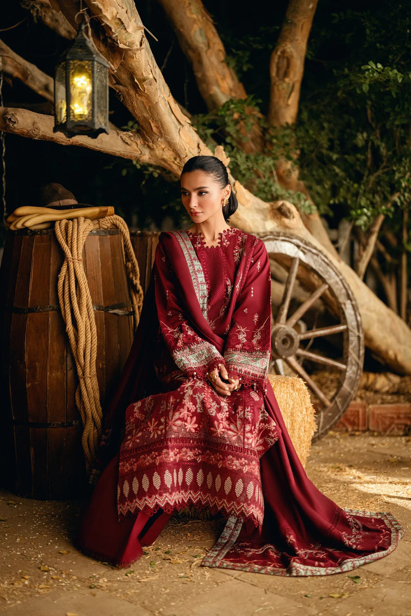 FNS - 5B - Serenity Embroidered & Pure Woolen Shawl - Florent