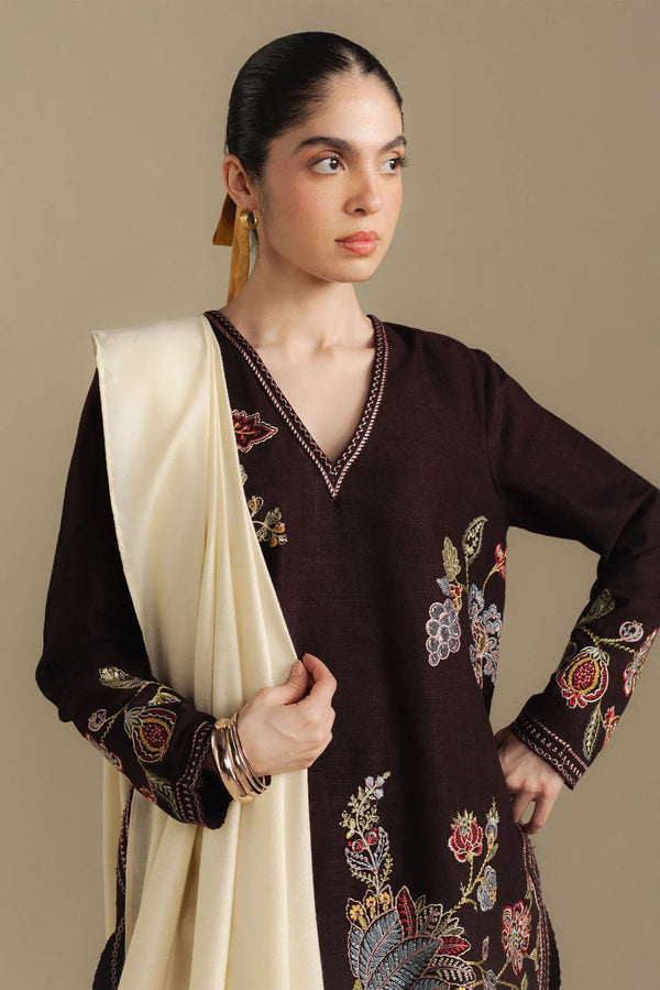 3A-Berry - Coco Winter Unstitched - Zara Shahjahan