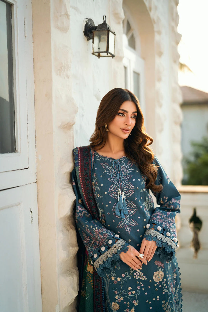 FNS - 6A - Serenity Embroidered & Pure Woolen Shawl - Florent