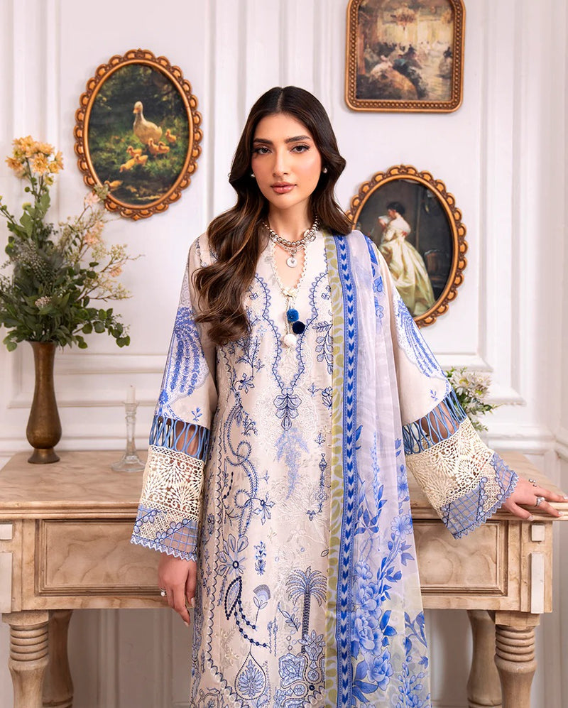 Eleen 3A - Aezel Embroidered Cambric - Roheenaz