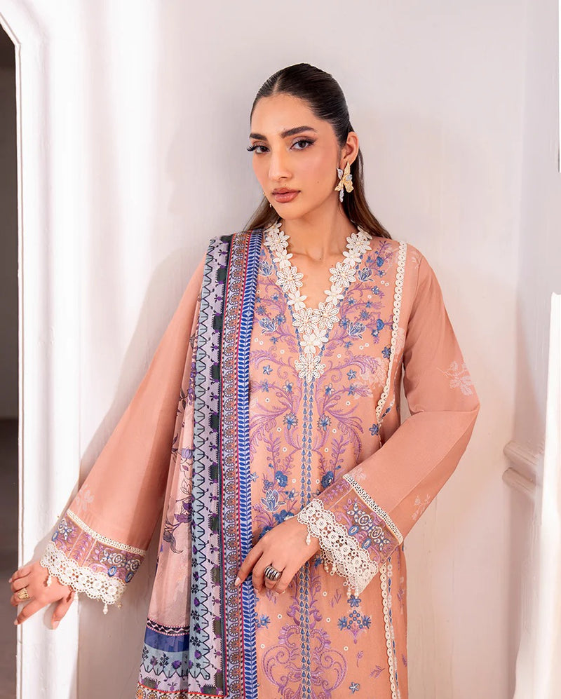 Wareesha 4B - Aezel Embroidered Cambric - Roheenaz
