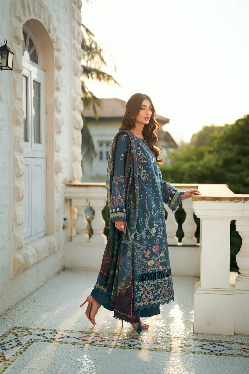 FNS - 6A - Serenity Embroidered & Pure Woolen Shawl - Florent