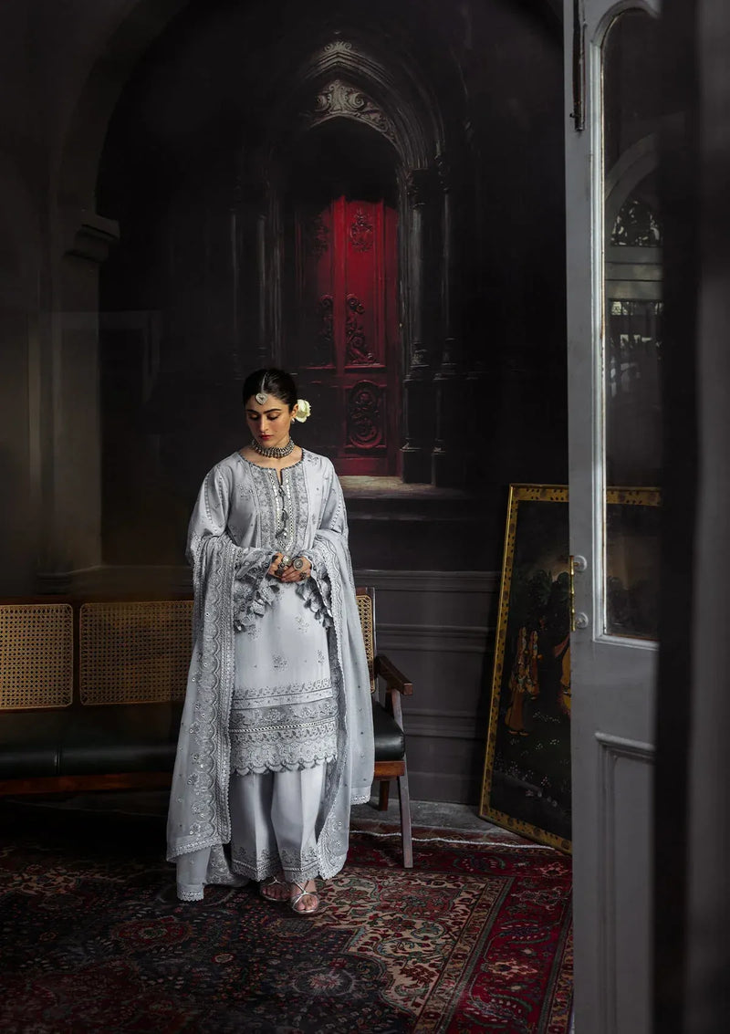 09 - Celestial - Karandi With Embroidered Chiffon - Kahf