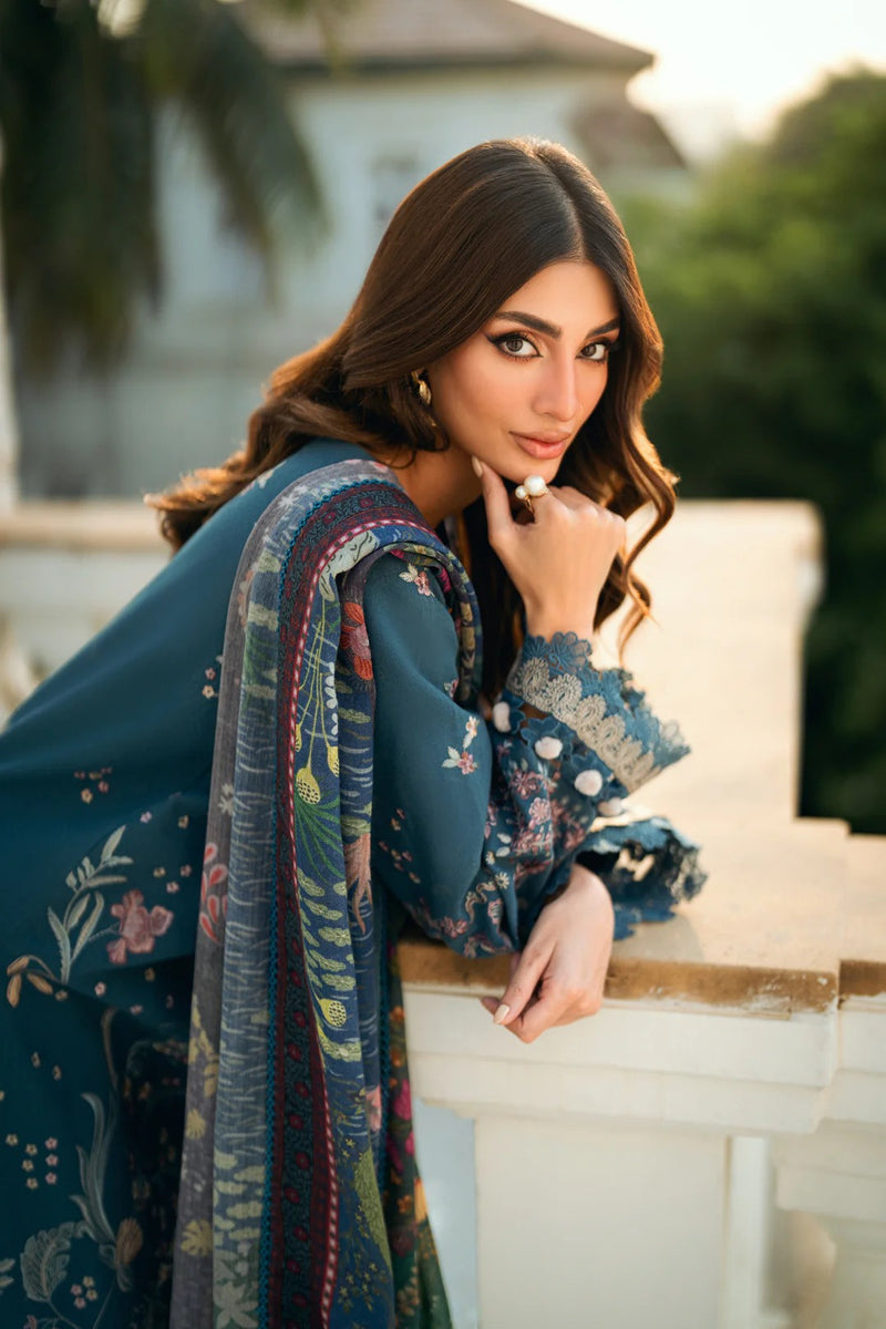 FNS - 6A - Serenity Embroidered & Pure Woolen Shawl - Florent