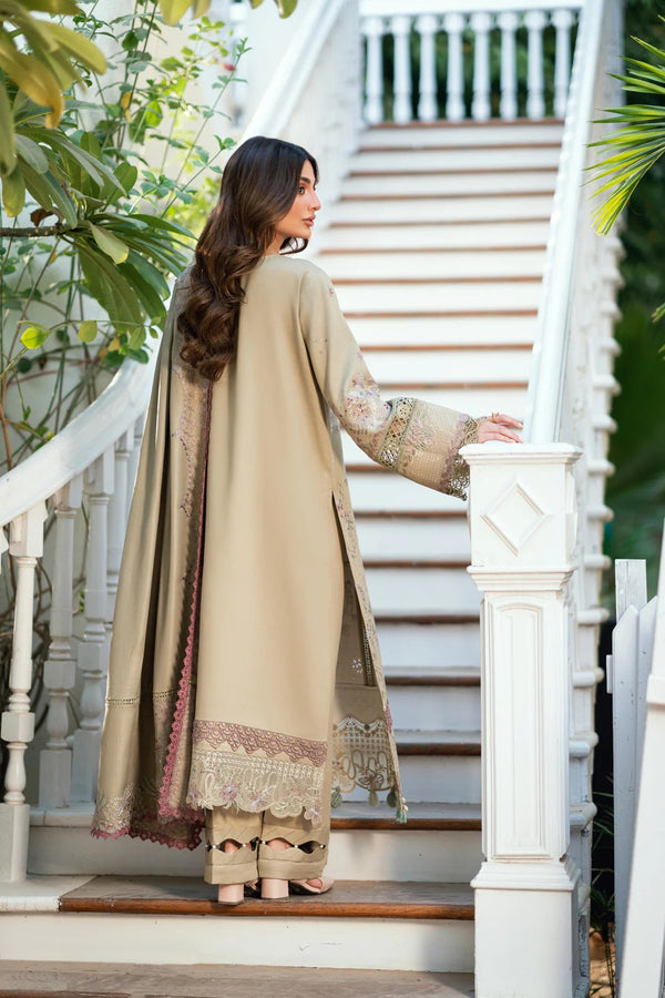 FNS - 7A - Serenity Embroidered & Pure Woolen Shawl - Florent