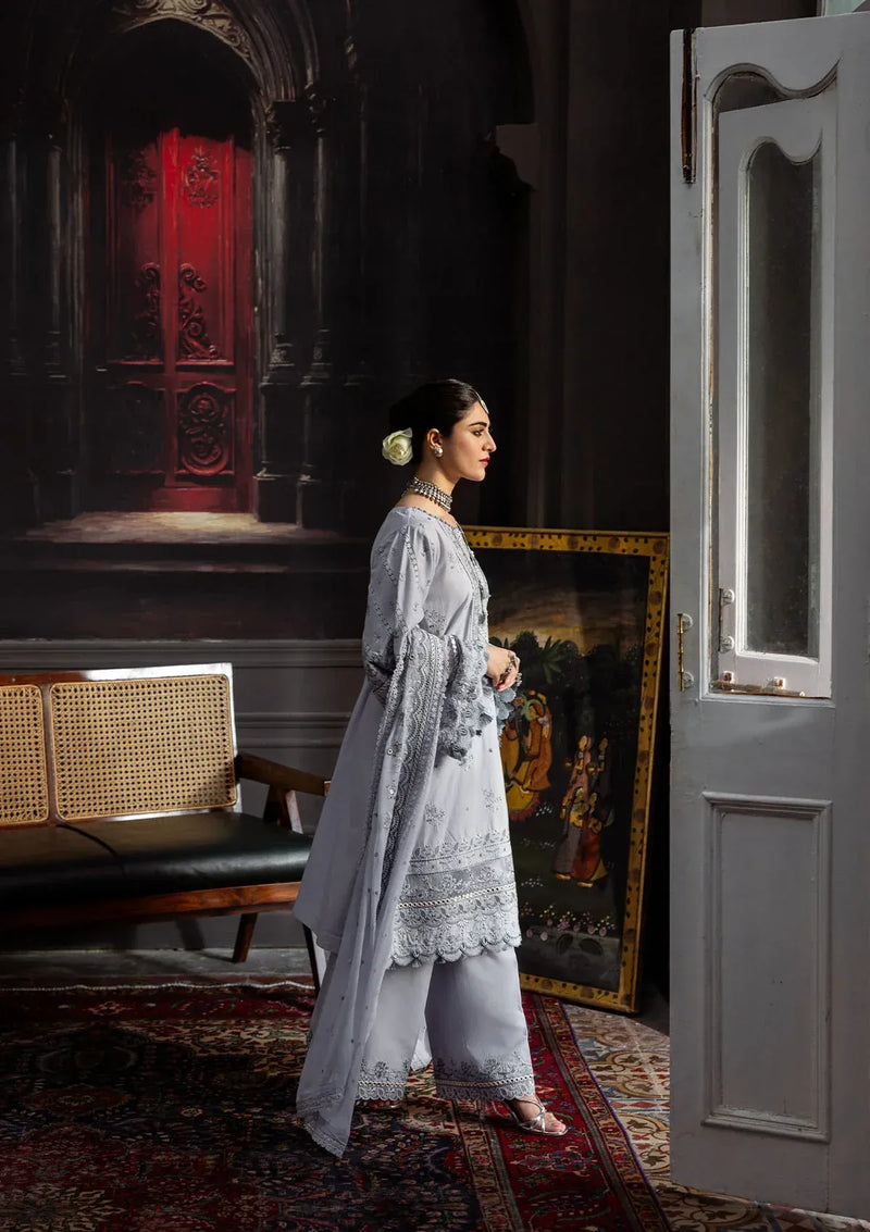 09 - Celestial - Karandi With Embroidered Chiffon - Kahf