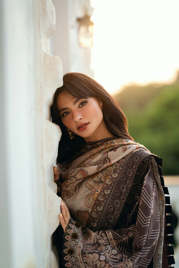 FNS - 3B - Serenity Embroidered & Pure Woolen Shawl - Florent