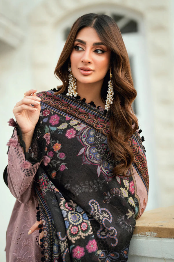 FNS - 8B - Serenity Embroidered & Pure Woolen Shawl - Florent