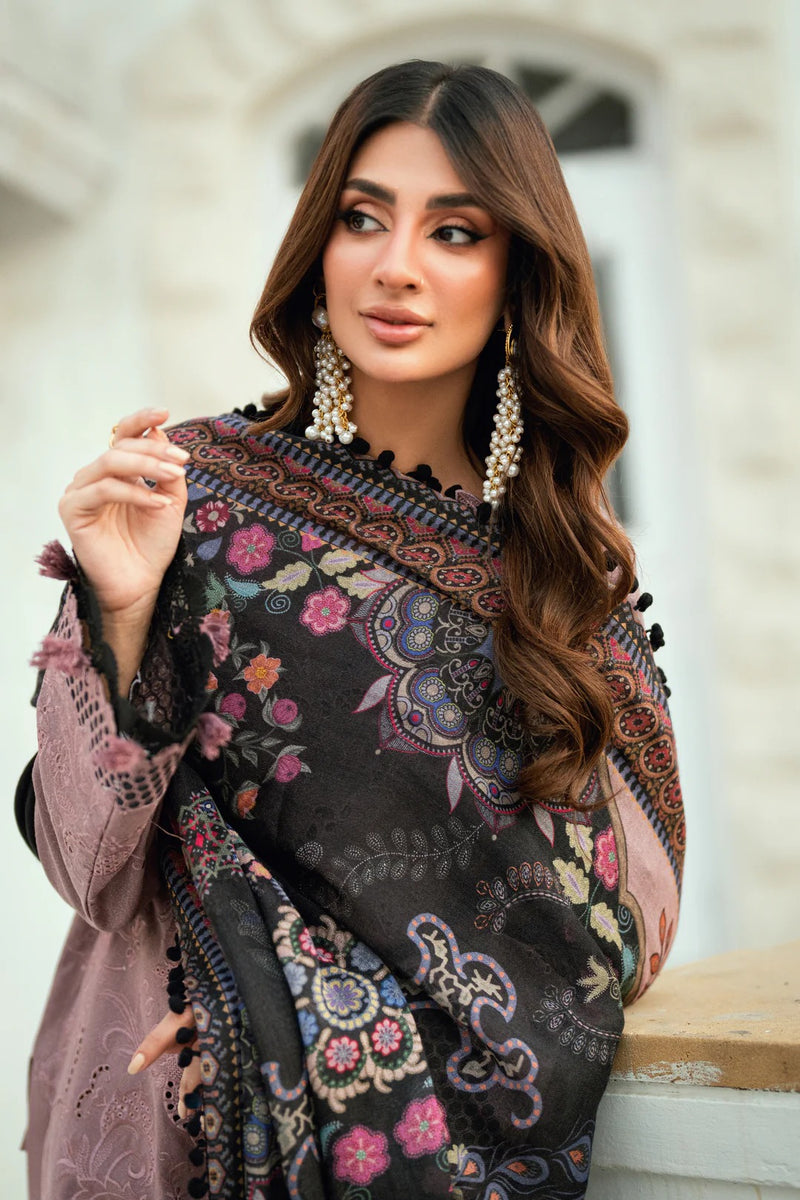 FNS - 8B - Serenity Embroidered & Pure Woolen Shawl - Florent