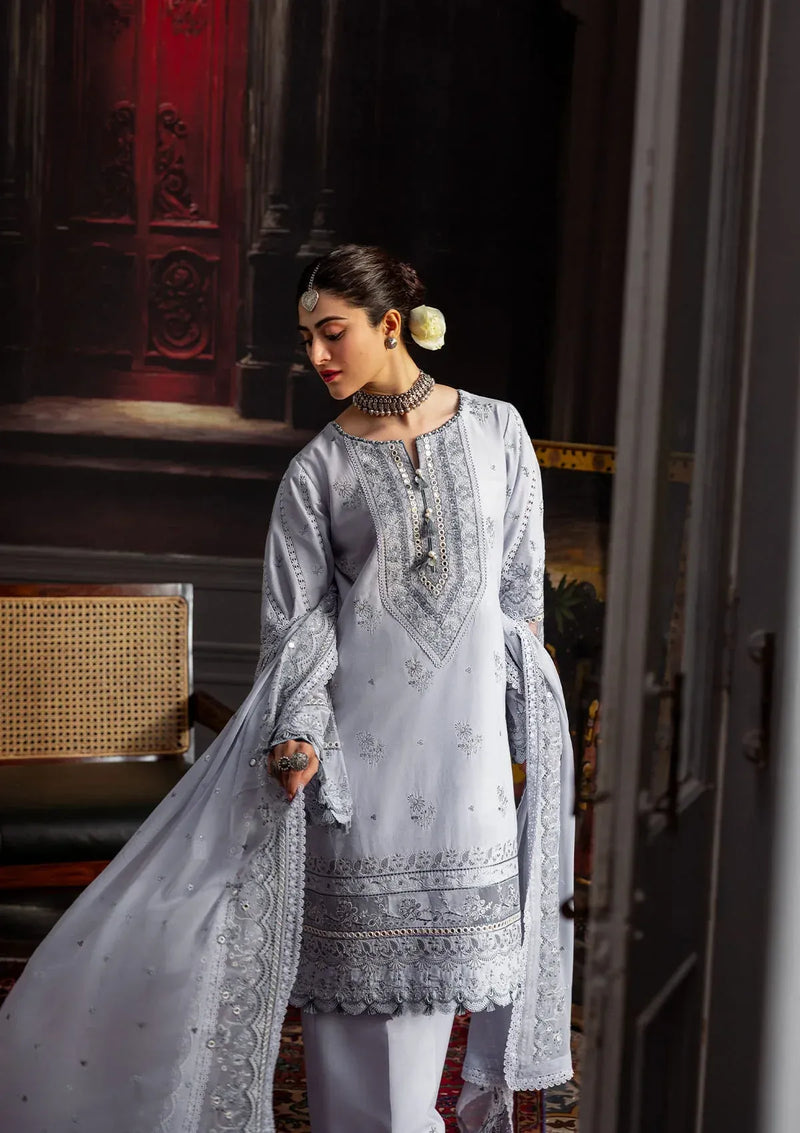 09 - Celestial - Karandi With Embroidered Chiffon - Kahf