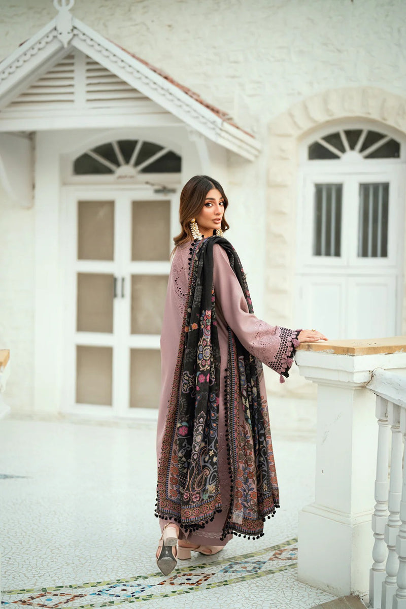 FNS - 8B - Serenity Embroidered & Pure Woolen Shawl - Florent