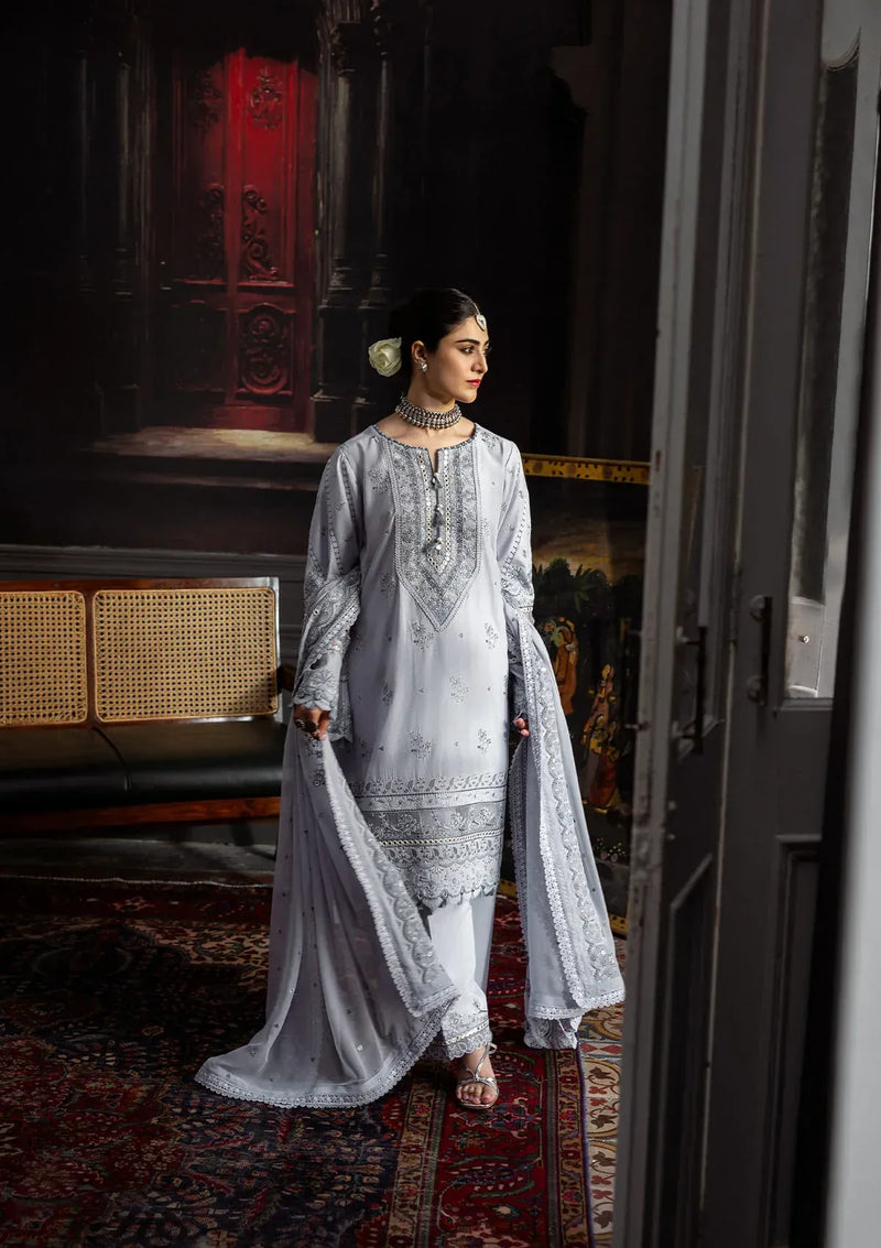 09 - Celestial - Karandi With Embroidered Chiffon - Kahf