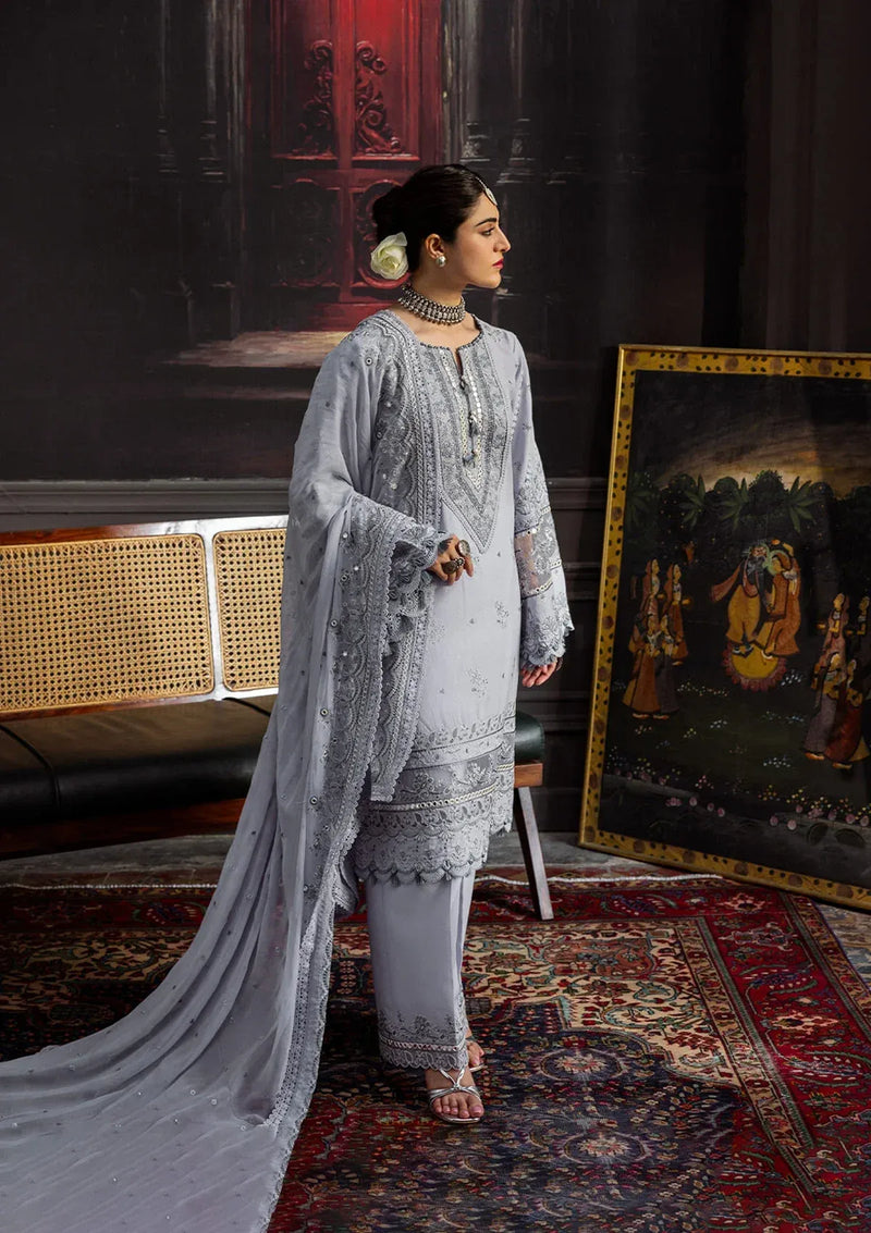 09 - Celestial - Karandi With Embroidered Chiffon - Kahf