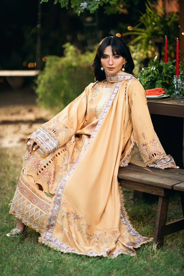 FNS - 5A - Serenity Embroidered & Pure Woolen Shawl - Florent