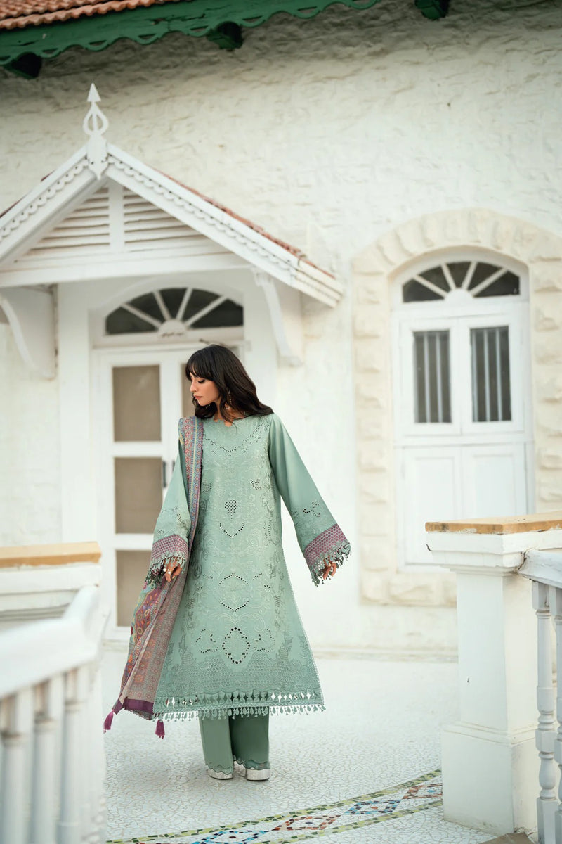 FNS - 8A - Serenity Embroidered & Pure Woolen Shawl - Florent