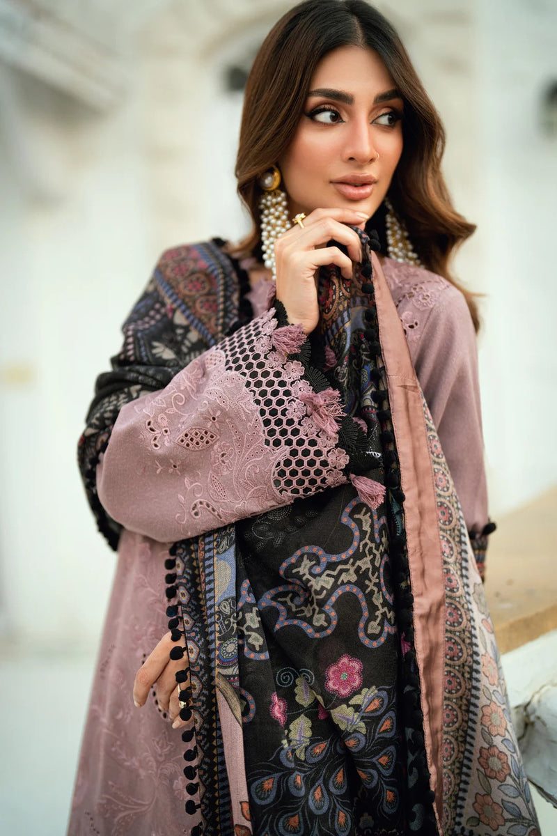 FNS - 8B - Serenity Embroidered & Pure Woolen Shawl - Florent