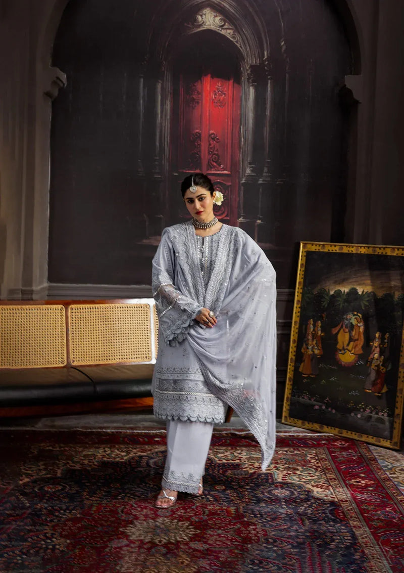 09 - Celestial - Karandi With Embroidered Chiffon - Kahf