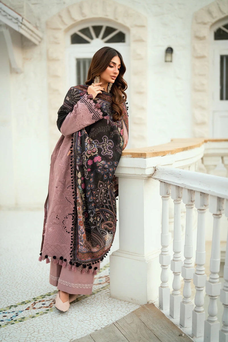 FNS - 8B - Serenity Embroidered & Pure Woolen Shawl - Florent