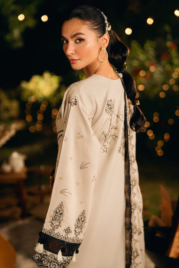 FNS - 2B - Serenity Embroidered & Pure Woolen Shawl - Florent