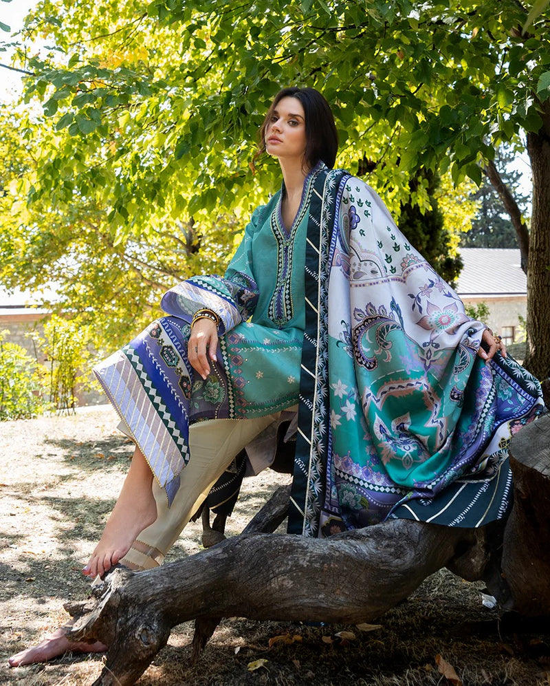 Lunar Dew - Nirvana Printed Silk - Mushq Hemline