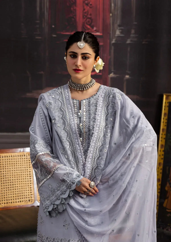 09 - Celestial - Karandi With Embroidered Chiffon - Kahf