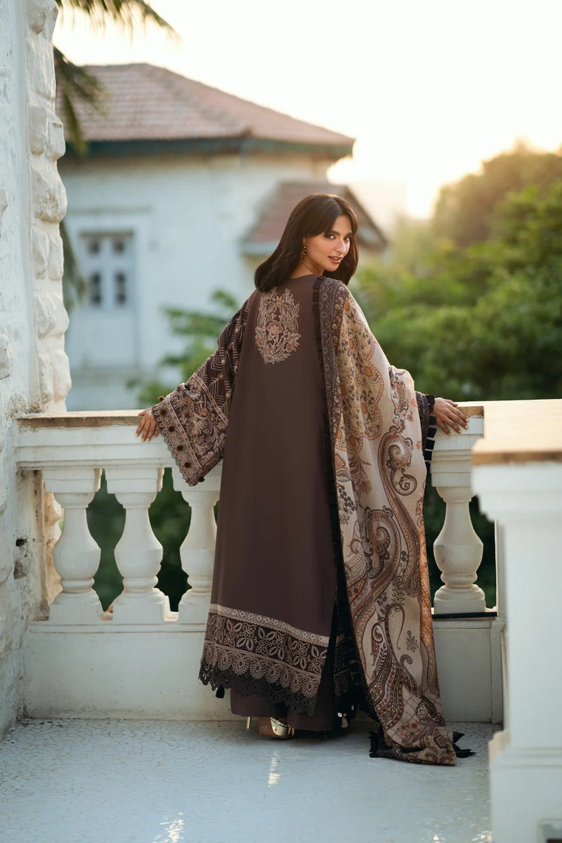 FNS - 3B - Serenity Embroidered & Pure Woolen Shawl - Florent