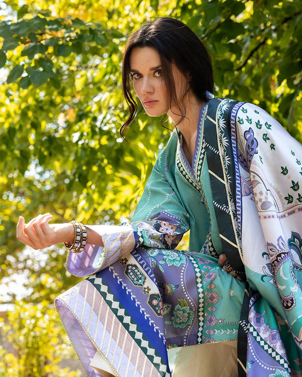Lunar Dew - Nirvana Printed Silk - Mushq Hemline