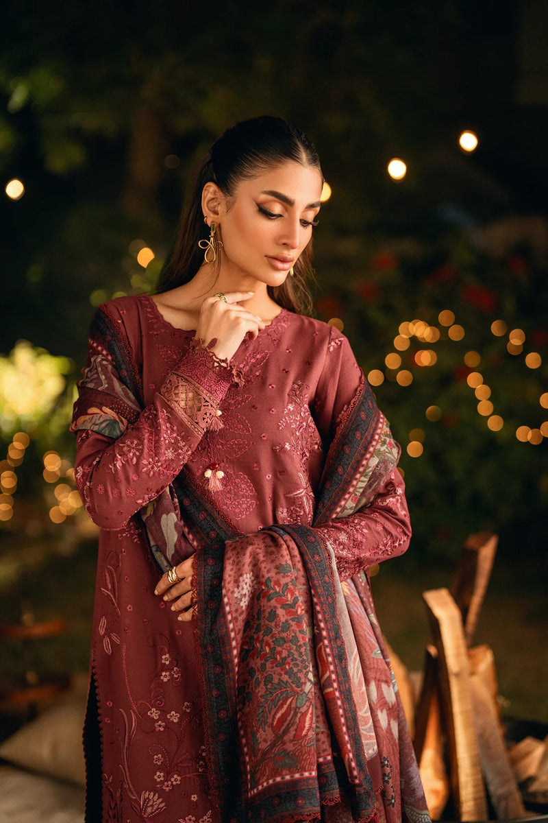 FNS - 6B - Serenity Embroidered & Pure Woolen Shawl - Florent