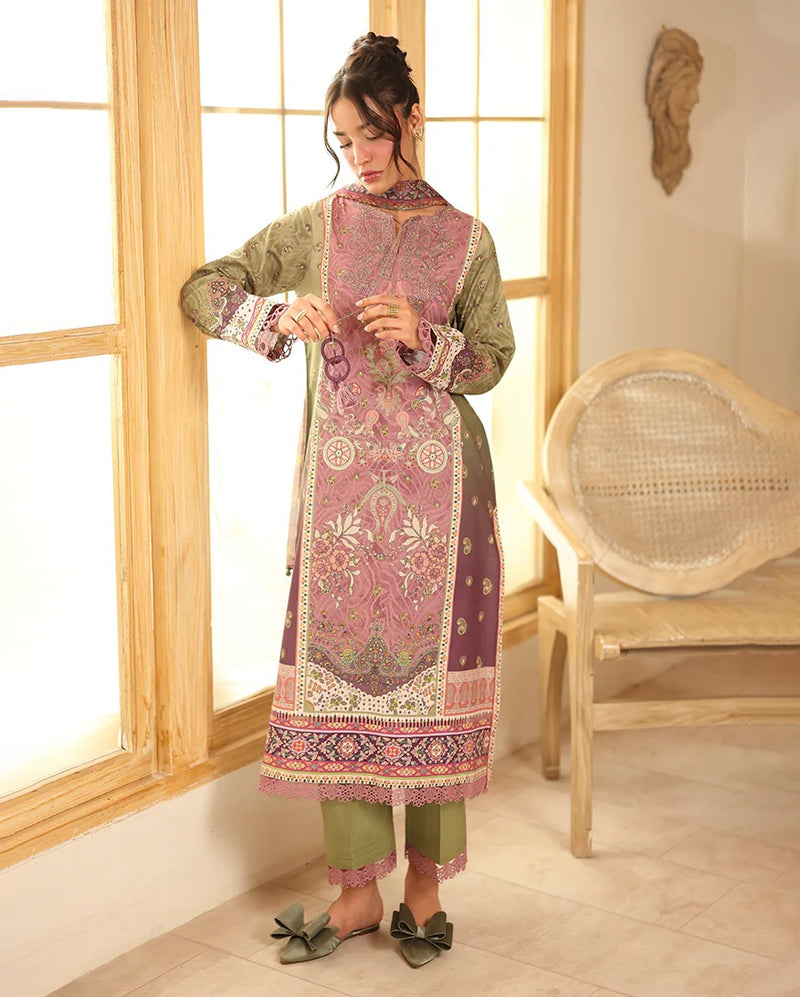 RNZ02A Ruhaab - Pareesa Printed Cambric - Roheenaz