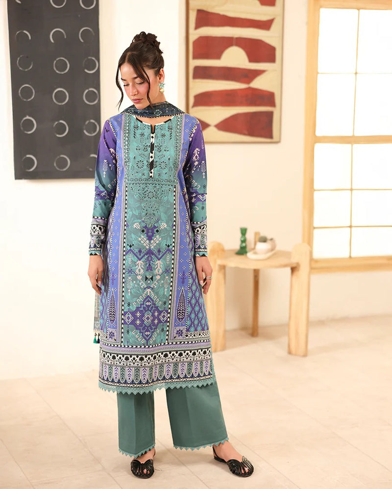 RNZ05B Fabeha - Pareesa Printed Cambric - Roheenaz