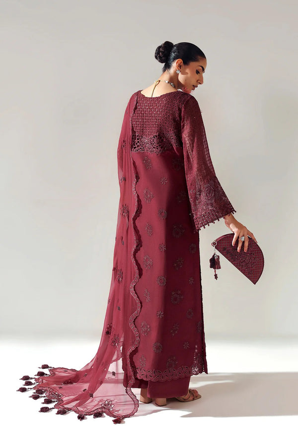 Rika Maroon 00 - Aymal bamber Chiffon - Alizeh